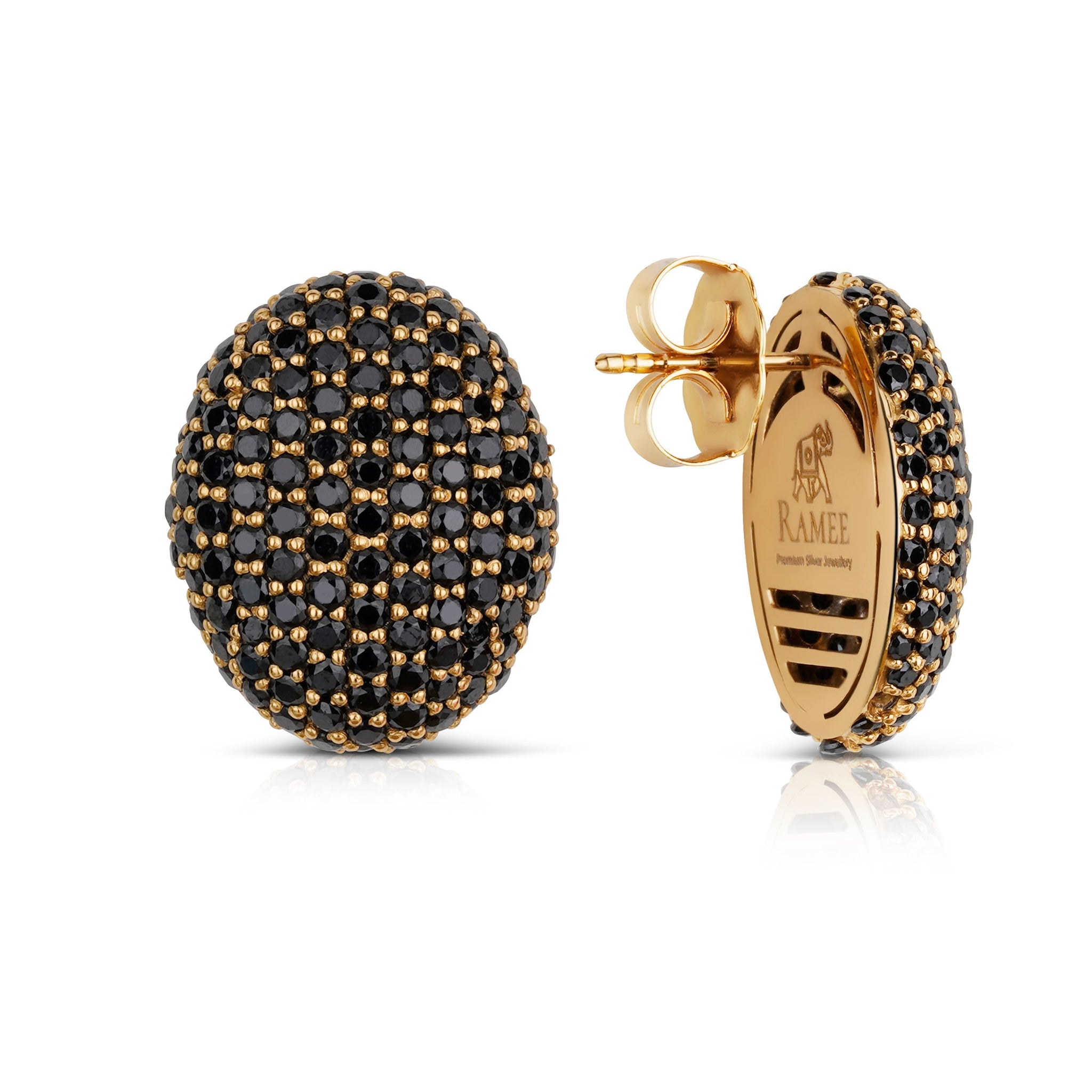 The Statement Earrings - Midnight Gold