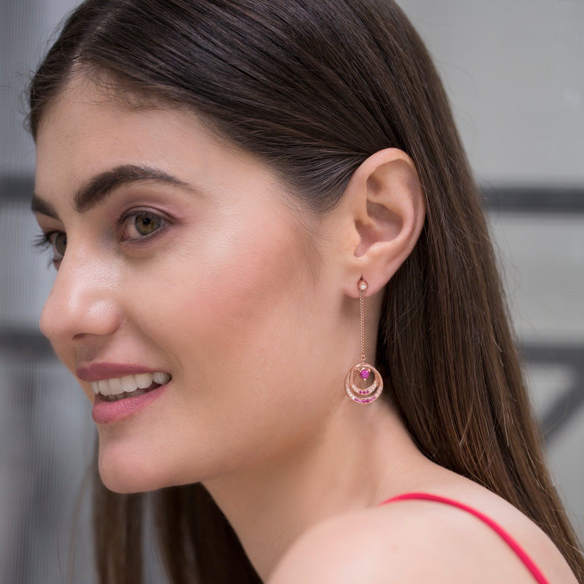 Go Girl Earrings - Rosy Hues