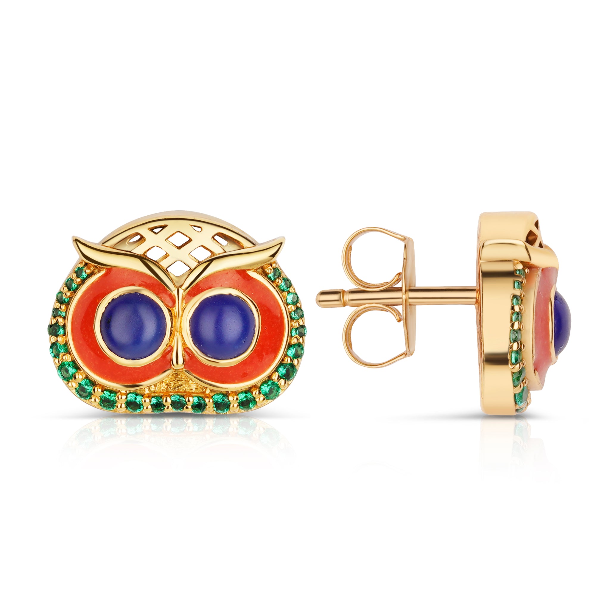 Owl Right Studs - Night Out Gold