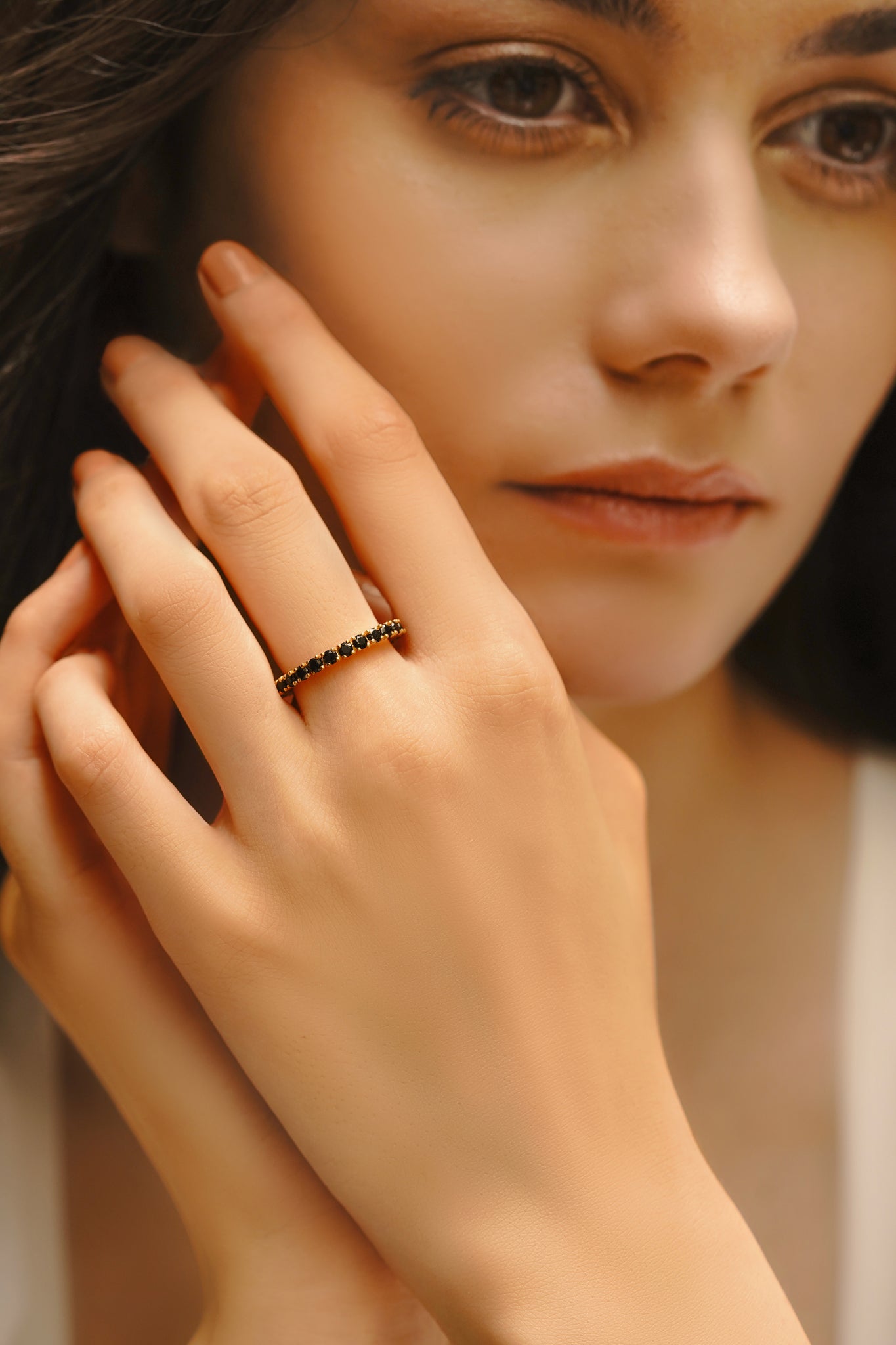 Classic Eternity Band - Midnight Gold
