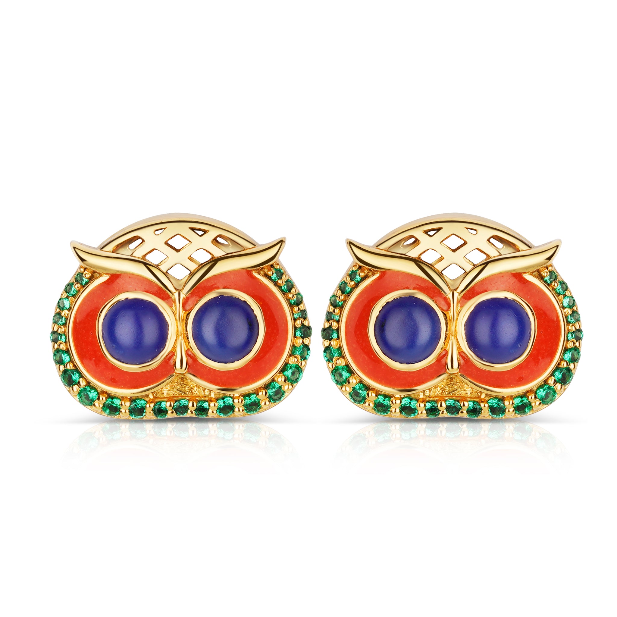 Owl Right Studs - Night Out Gold