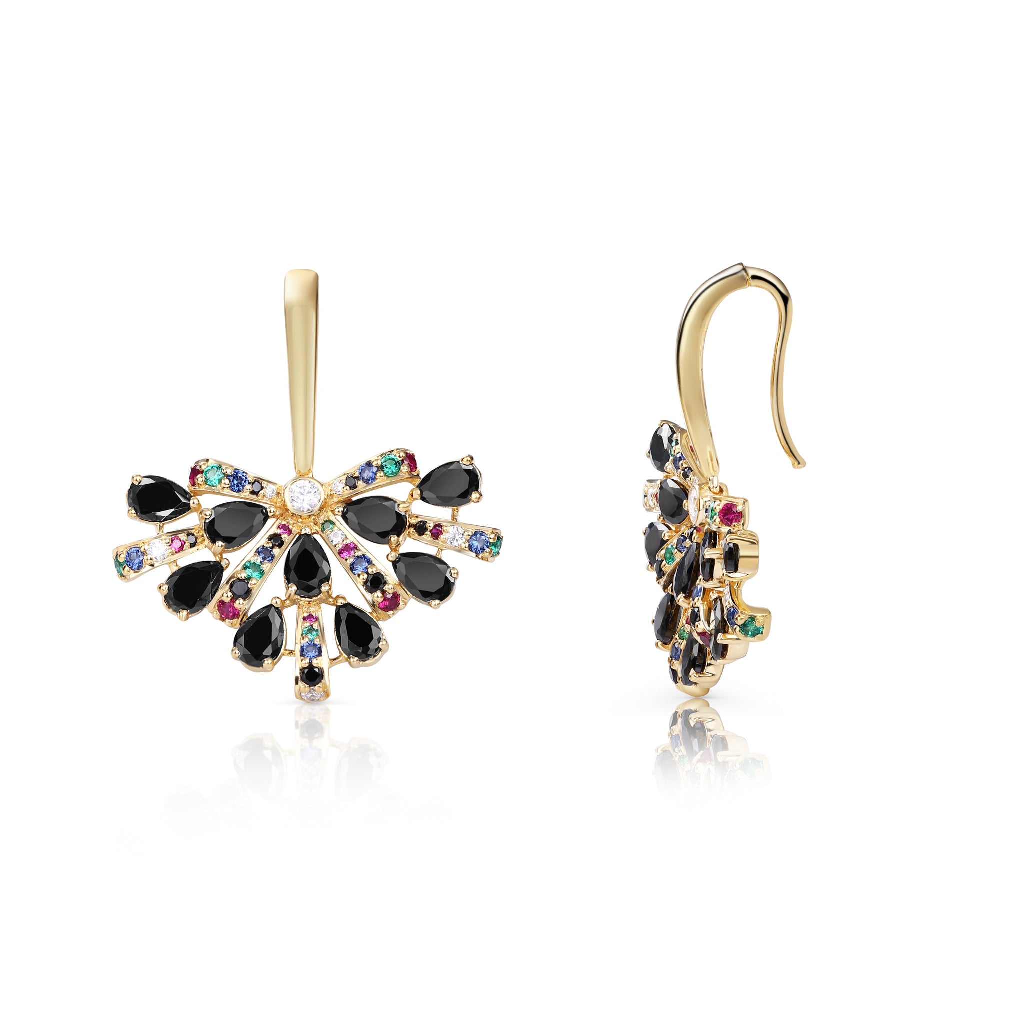 Exquisite Uptown Earrings - Black and Gold