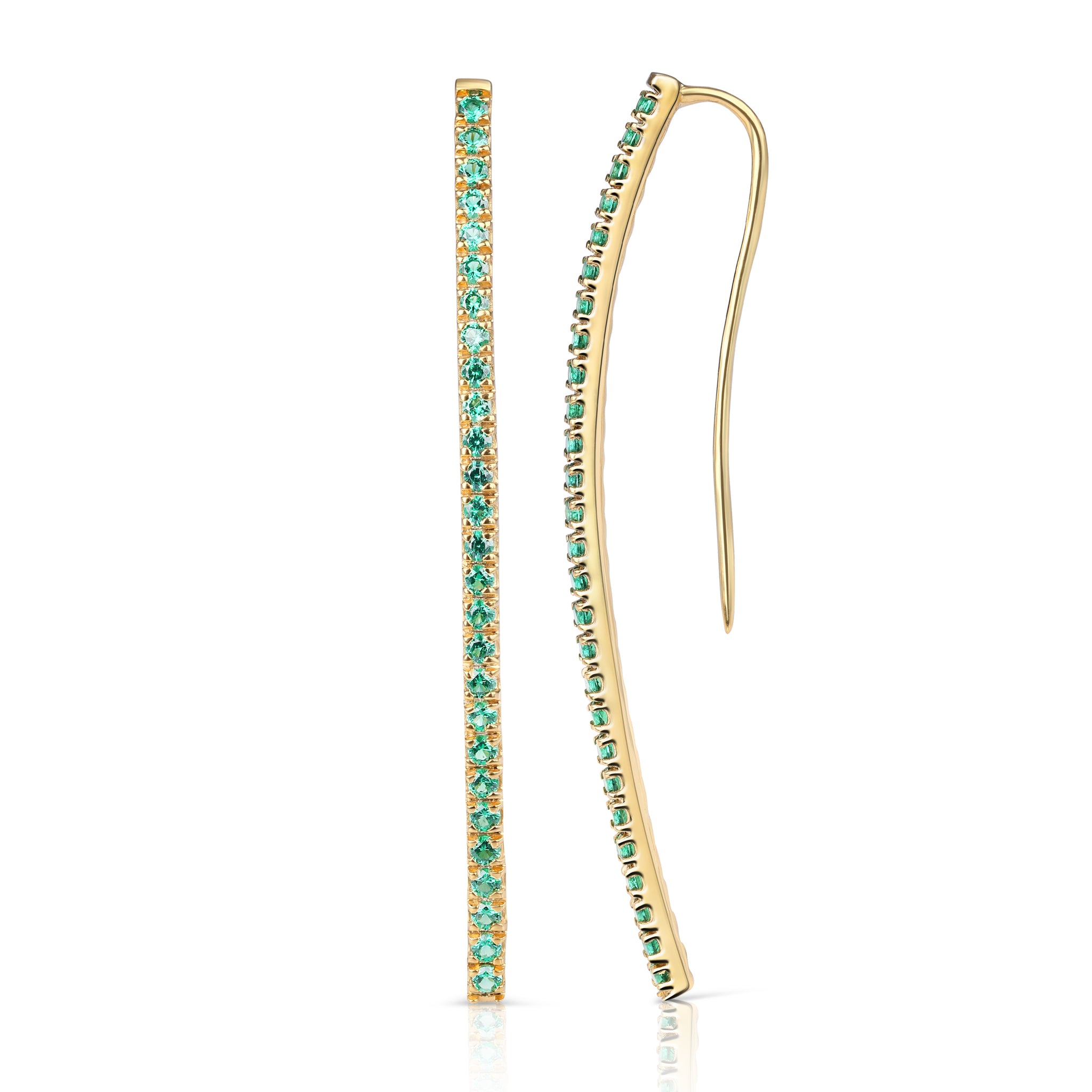 Gogetter's Work Earrings - Gold and Green