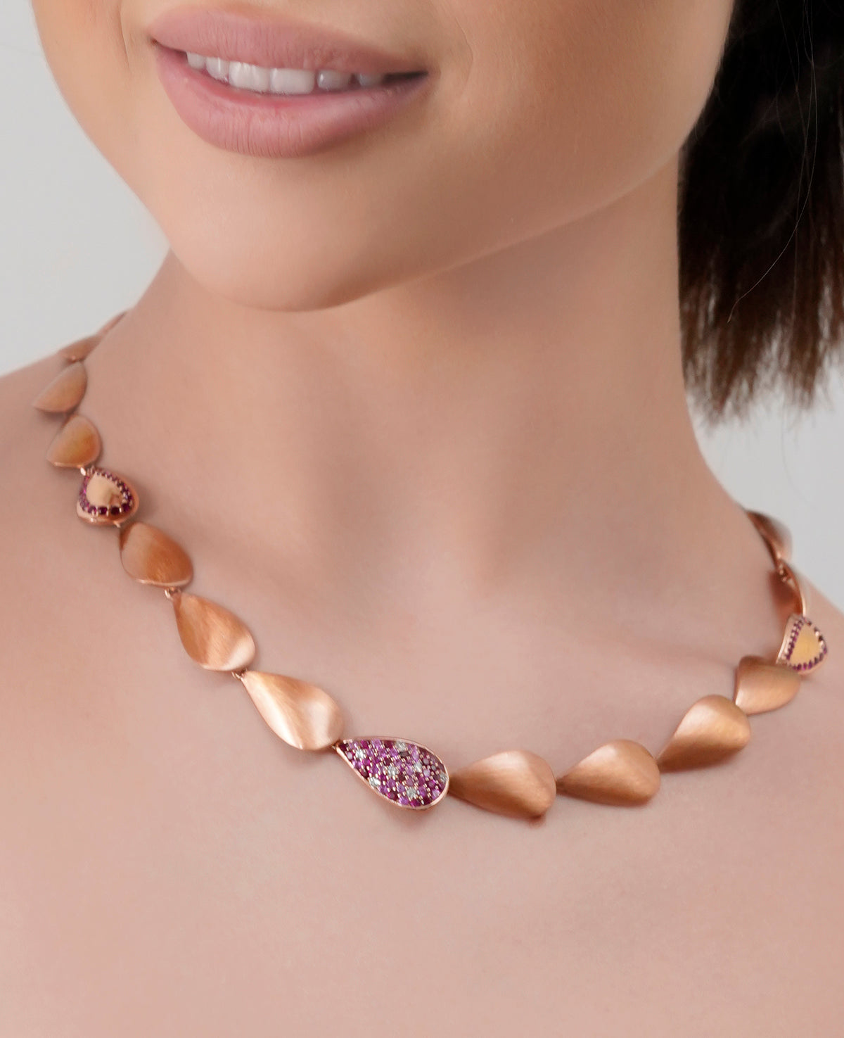 Hi-Life Petal Necklace - Rose Gold