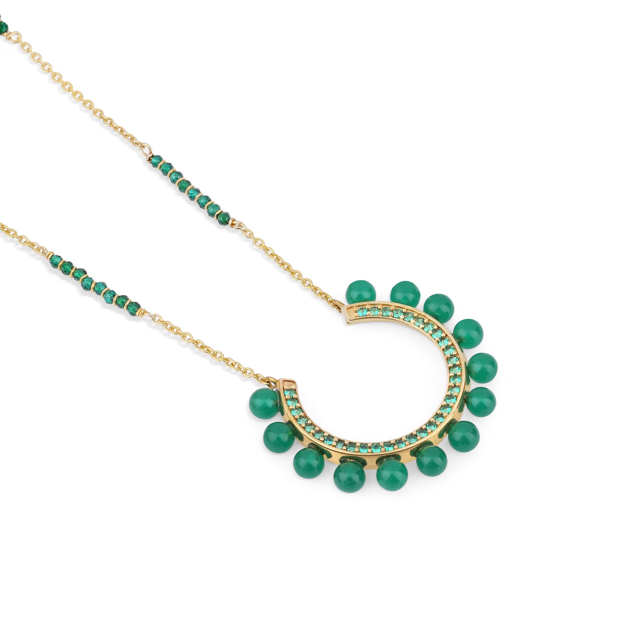 Too Ninety Degree Necklace - Emerald